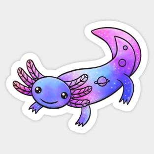 Cute Cosmic Axolotl in Space Sticker